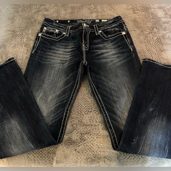 Miss Me Dark Wash Boot Cut Jeans - Picture 1 of 6